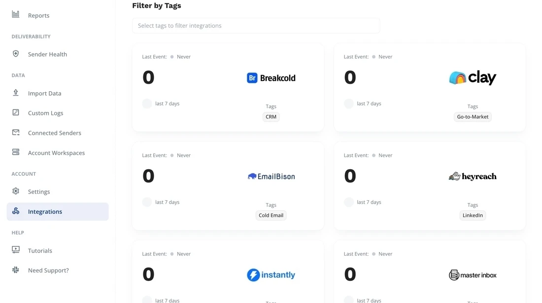 Outreach Magic Integrations Page