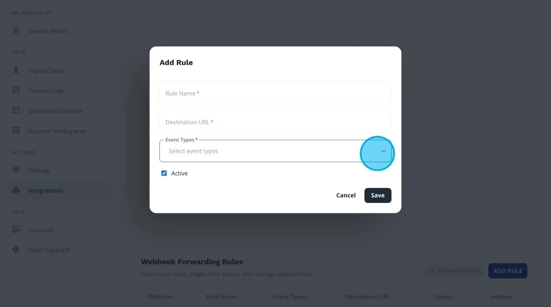 Event forwarding with detailed logging in Outreach Magic