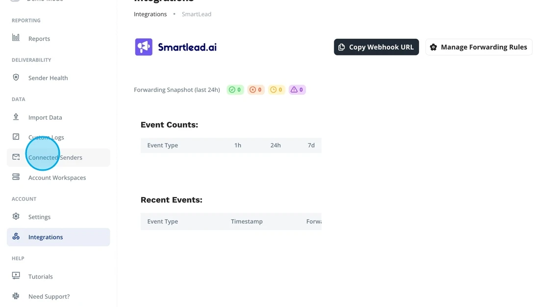 Review incoming webhooks in Outreach Magic